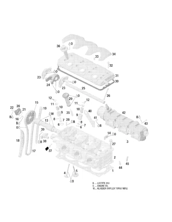 Arbre à cames - Camshaft Sea-Doo GTX 155 CV 2002-2005 référence 290837621 – Image 2