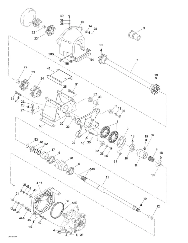 Arbre de transmission - Drive Shaft Sea-Doo 1999-2007 référence 272000150, 271001553, 272000154 – Image 2