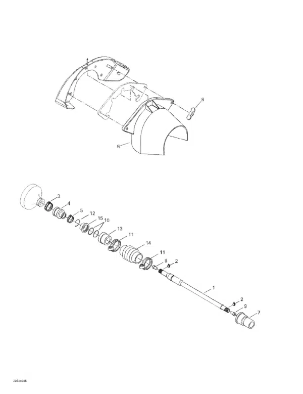 Arbre de transmission - Drive Shaft Sea-Doo 1998-2003 référence 272000160 – Image 2