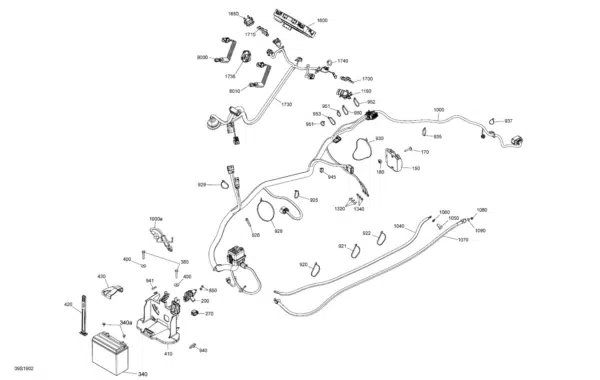 Attache de batterie - Clip Sea-Doo référence 278003521 – Image 2