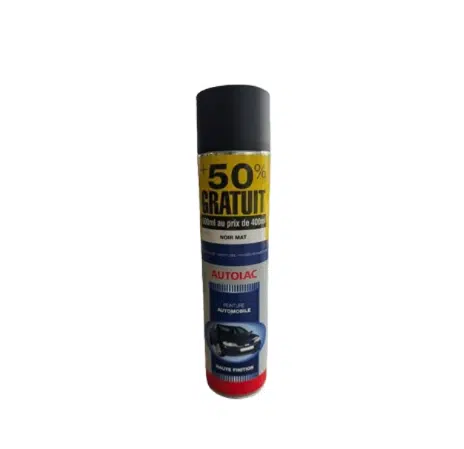 Bombe de peinture Noir Mat 600 ml