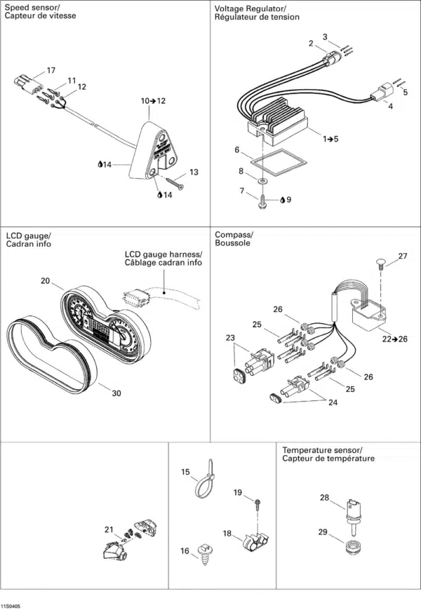 Boussole - Compass Sea-Doo 1998-2005 référence 278001243 – Image 2
