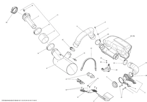 Bride d'échappement 11" - Exhaust Clamp Sea-Doo 2008-2019 référence 274001347, 274001417 – Image 2