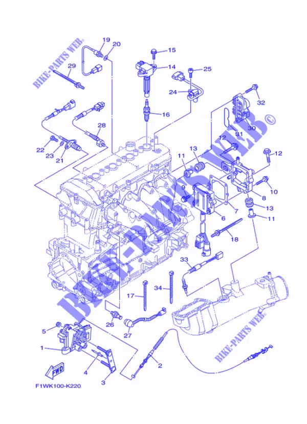 Capteur de position d'arbre à cames - Sensor Cam Position Yamaha 2005-2015 référence 6D3-85896-00-00, 6D3-85896-01-00 – Image 4