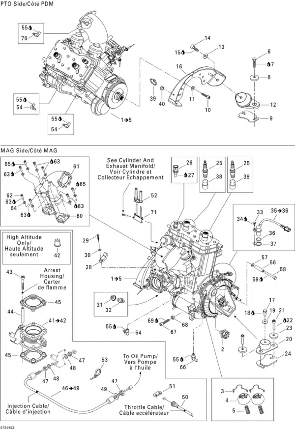 Carter d'accélérateur - Body Throttle Sea-Doo RFI 800cc 1998-2005 référence d'origine 270600020, 270600055, 270600092, 270000417 – Image 2