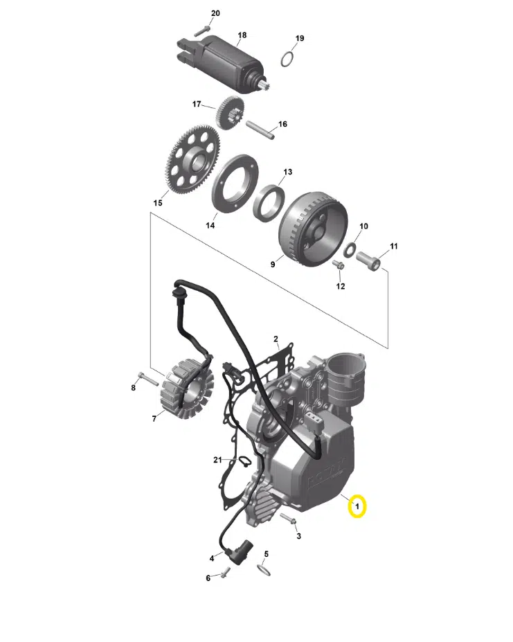 Carter d’allumage - Stator Cover Ass'y Sea-Doo 900cc 2014-2026 référence 420911052 – Image 3