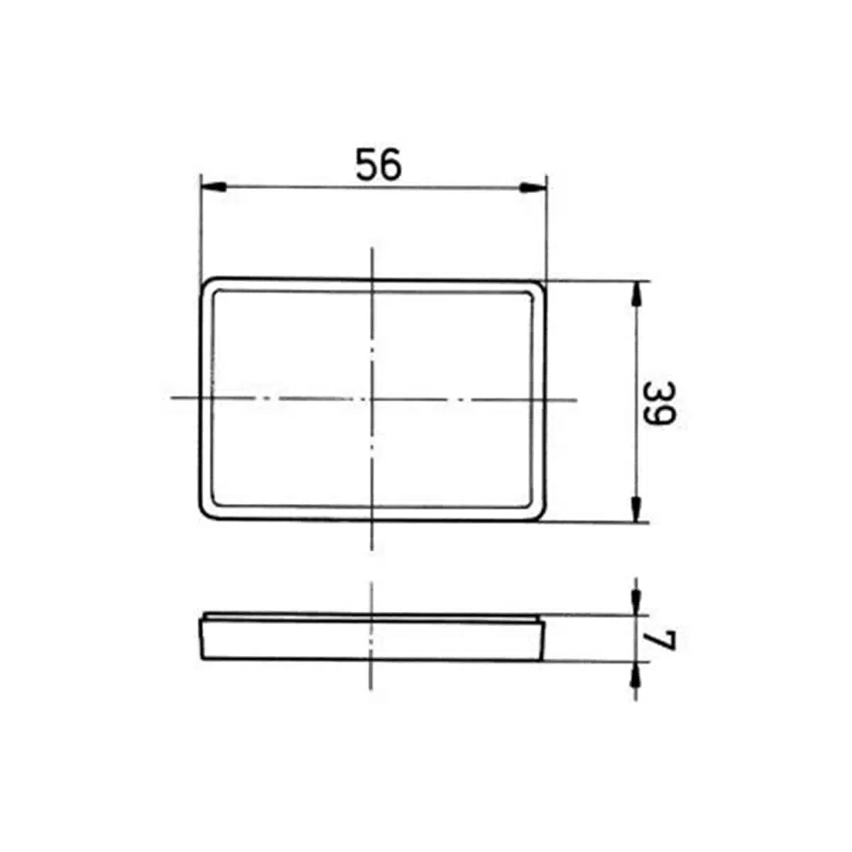 Catadioptre réfléchissant orange adhésif Jokon rectangulaire 56X39 mm référence 6013 – Image 3