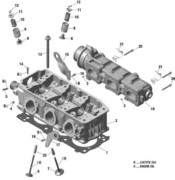 Collecteur d'échappement - Engine Exhaust Manifold Sea-Doo 2018-2020 référence 420673294, 296000422 – Image 2