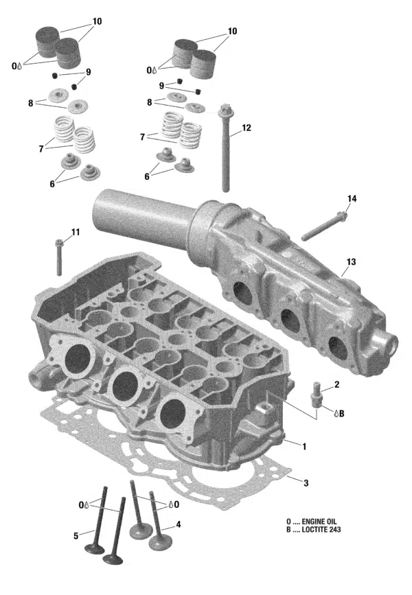 Collecteur d'échappement - Exhaust Manifold Sea-Doo 900cc 2014-2025 référence 420673510, 420673511 – Image 2