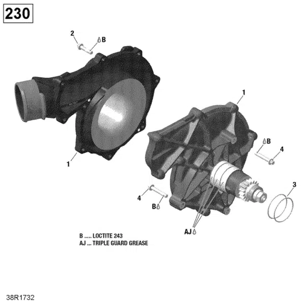Compresseur - Supercharger Sea-Doo 230-260 CV 2008-2025 référence 420881990, 420881991, 420881992, 420993563 – Image 2