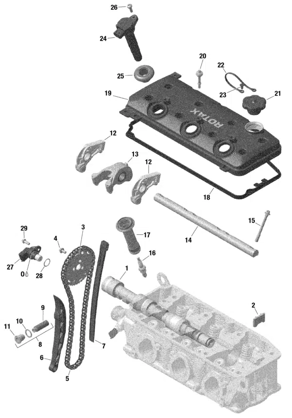 Couvercle cache culbuteur - Valve Cover Sea-Doo 2016-2025 référence 420911951 – Image 2