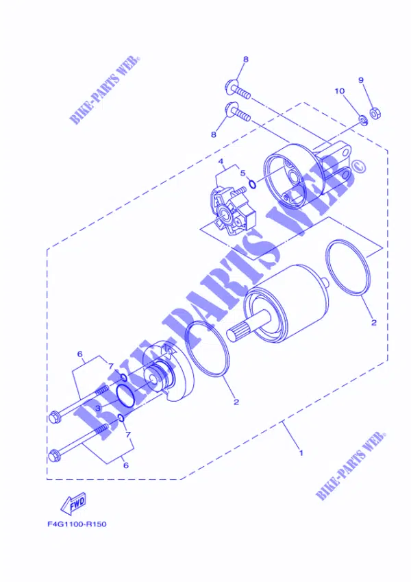 Démarreur - Starting Motor Yamaha 2016-2025 référence 6EY-81800-00-00 – Image 2