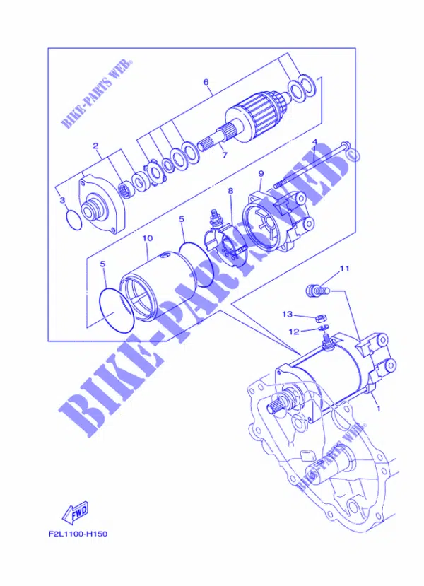 Démarreur - Starting Motor Yamaha VX 2005-2015 référence 6D3-81800-00-00 – Image 2