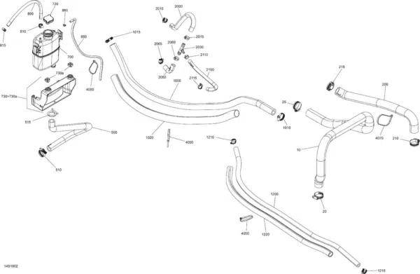 Durite d'échappement - Formed Hose Sea-Doo référence 293710116, 276000209, 276000191, 276000137 – Image 2