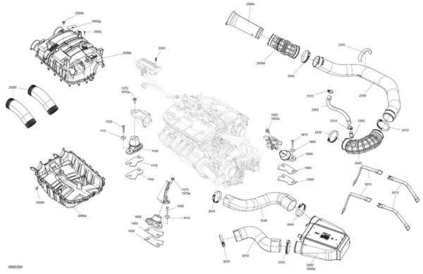 Échangeur - Intercooler Sea-Doo 230 CV 2018-2025 référence 276000406 – Image 2