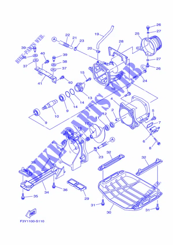 Ecope – Intake Screen Yamaha EX 2017-2024 référence 6GA-R1333-00-00 – Image 2
