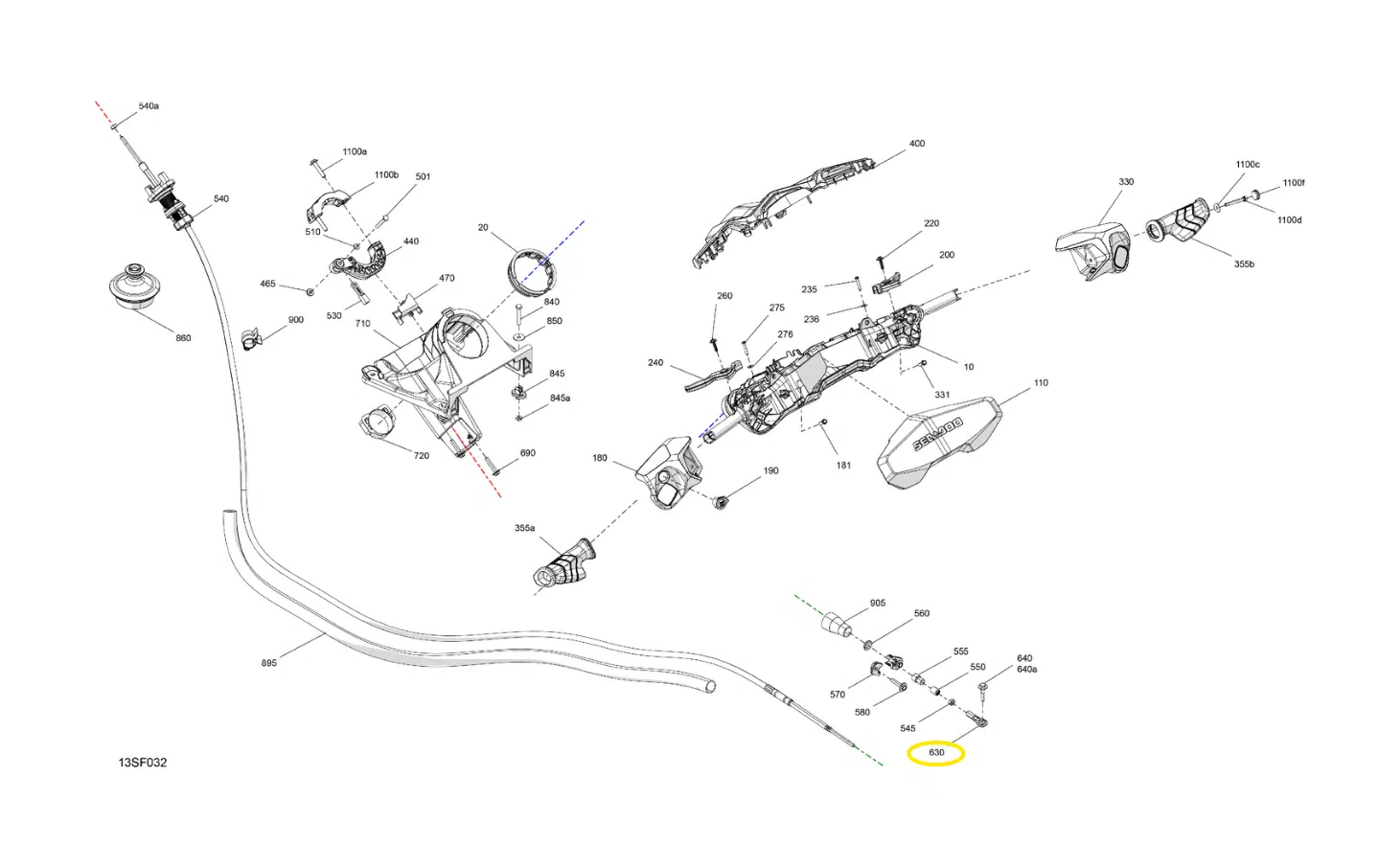 Extrémité de câble de direction 6 mm- Ball joint Sea-Doo 720-1630 cc 1998-2024 référence 277000775 – Image 2