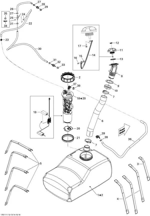Goulot de remplissage carburant - Fuel Filler Neck Sea-Doo 2006-2012 référence 275500684, 275500803 – Image 2