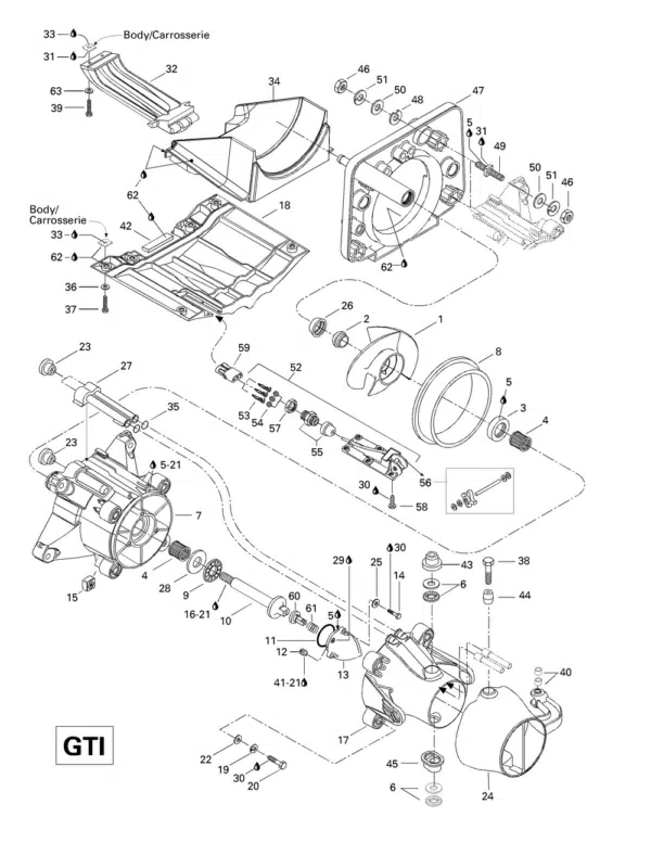 Grille de pompe écope - Pump Grate Sea-Doo 1996-1997 référence 271000573 – Image 2