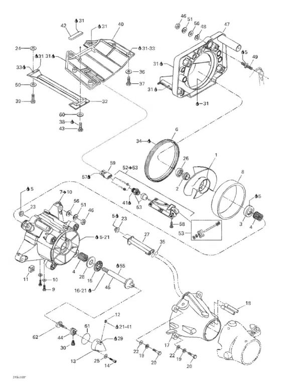Grille de pompe écope - Pump Grate Sea-Doo 1998-2003 référence 271000763 – Image 2