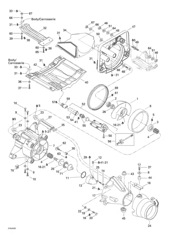 Grille de pompe écope - Pump Grate Sea-Doo 1998-2003 référence 271000790 – Image 2