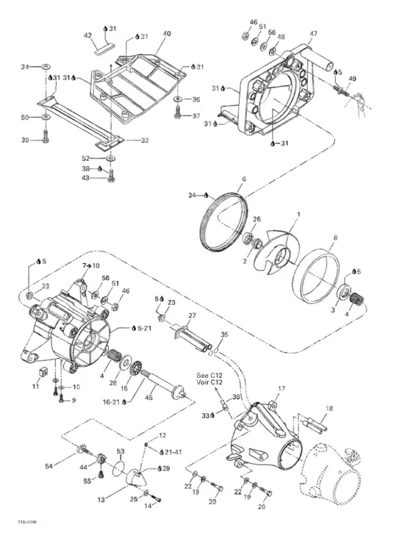 Grille de pompe écope - Pump Grate Sea-Doo 1998-2007 référence 271000763, 271000764, 271001525 – Image 2