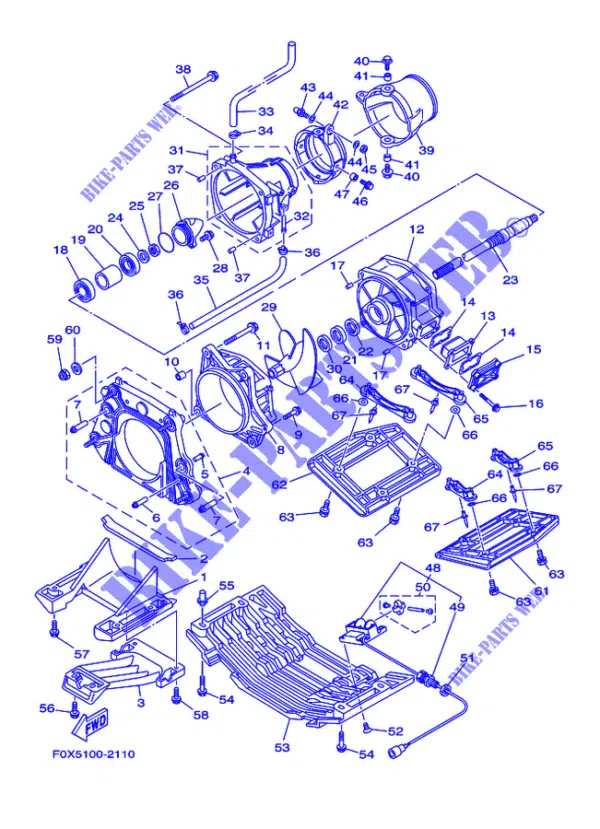 Hélice - Impeller Yamaha 1999-2005 référence 66V-R1321-00-00, 68N-R1321-00-00 – Image 2