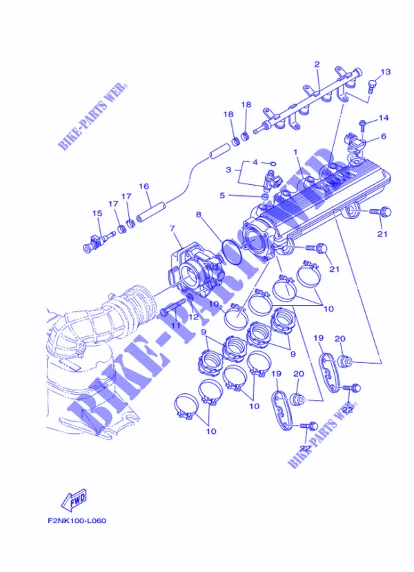 Injecteur - Injector Yamaha 2004-2012 référence 60E-13761-10-00 – Image 2