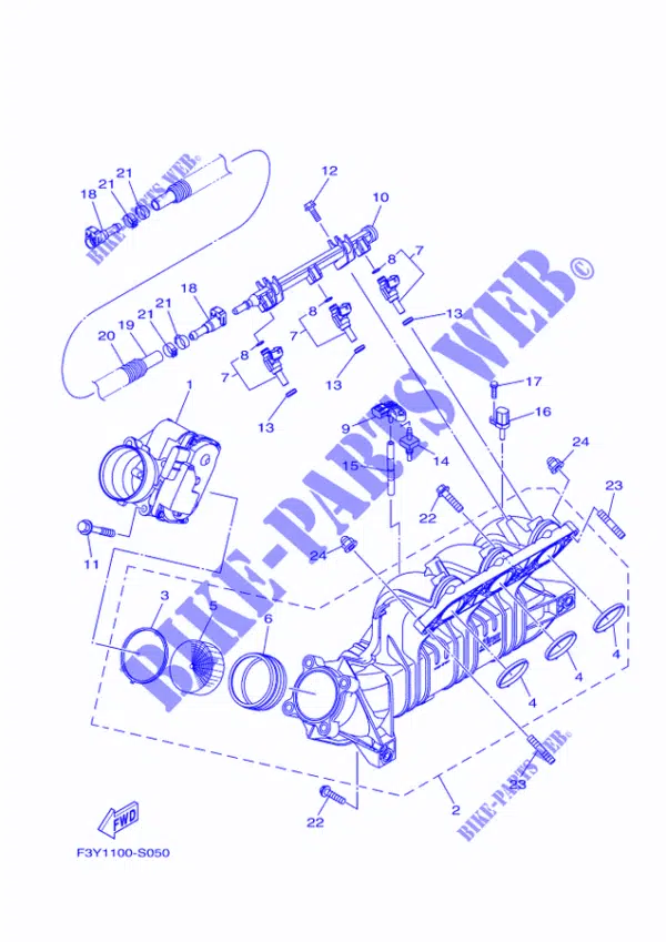 Injecteur - Injector Yamaha 2016-2017 référence 6EY-13761-00-00 – Image 2