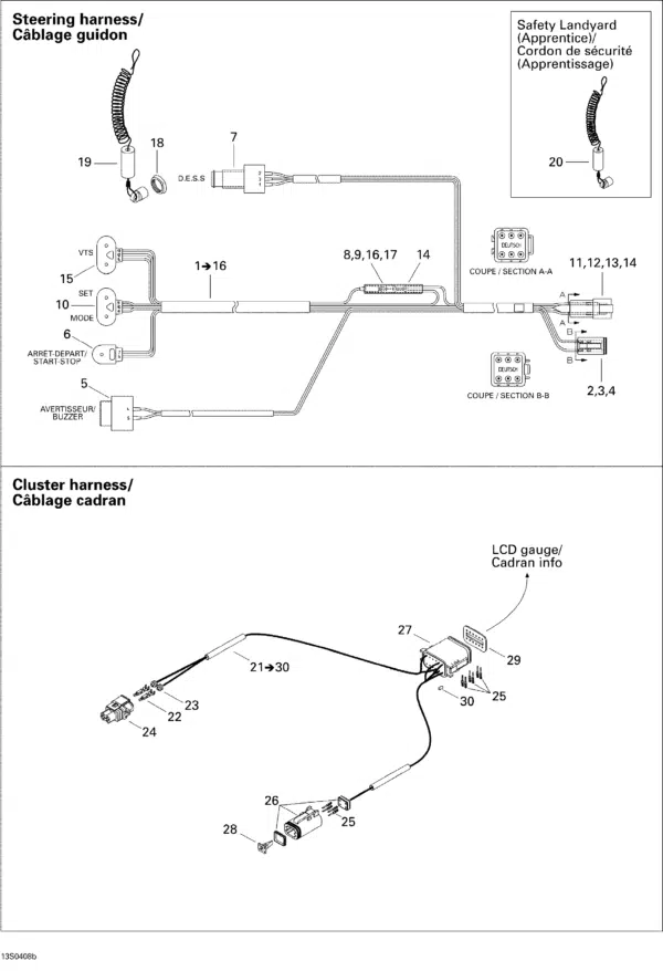 Interrupteur d’urgence - Safety Switch Sea-Doo 2002-2006 référence 278001734 – Image 2