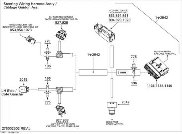 Interrupteur d’urgence - Safety Switch Sea-Doo 1996-2001 référence 278000830, 278002325, 278002773 – Image 2