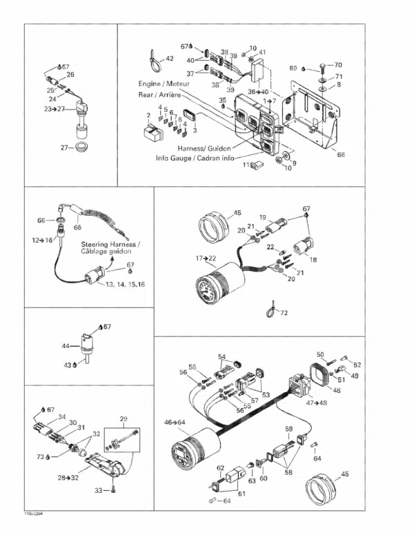 Interrupteur d’urgence - Safety Switch Sea-Doo 720-800-951cc 1997-2003 référence 278000977 – Image 2