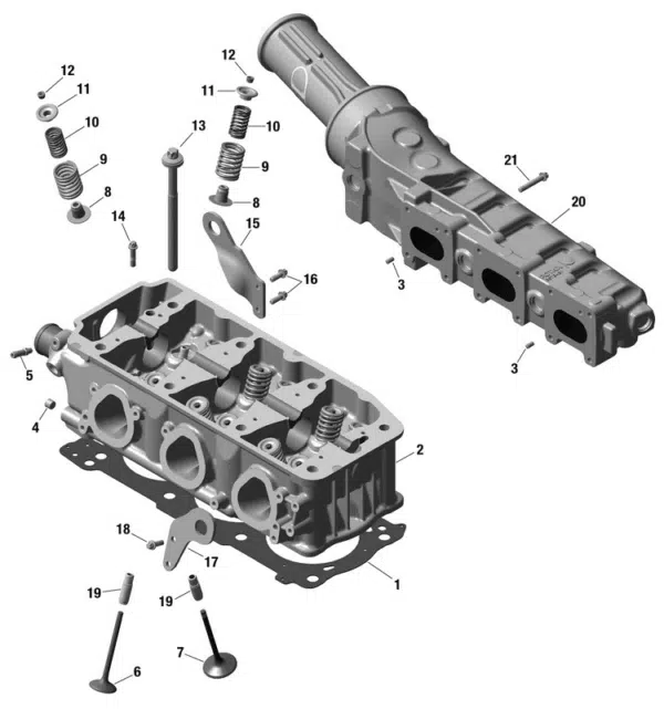 Joint de culasse - Cylinder Head Gasket d'origine Sea-Doo 1630 cm3 2016-2024 référence 420950772 – Image 2