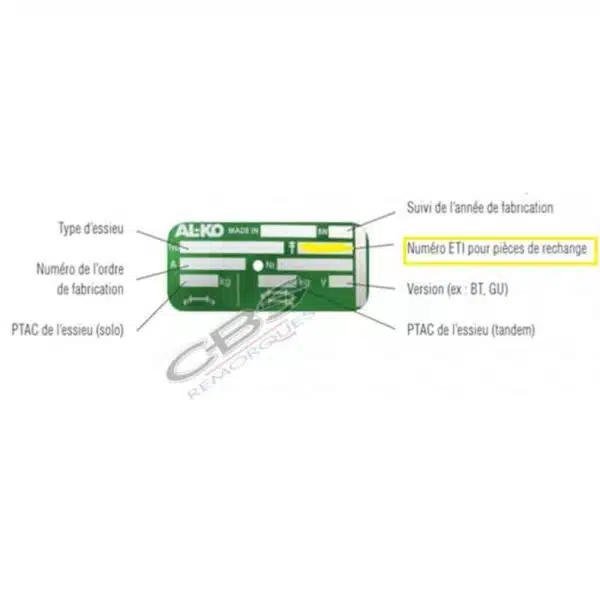 Kit roulement cartouche essieu compact F 1400 Kg à 1600 Kg - Al-Ko référence 2320 – Image 2
