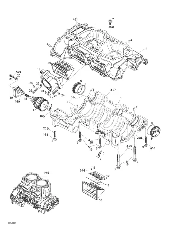 Lanceur de démarreur - Starter Drive Ass'y Sea-Doo 2000-2007 référence 290888042, 420888042 – Image 2