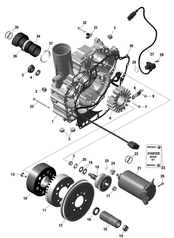 Lanceur de démarreur - Bendix Starter Sea-Doo 2018-2024 référence 420888041, 420890637 – Image 3