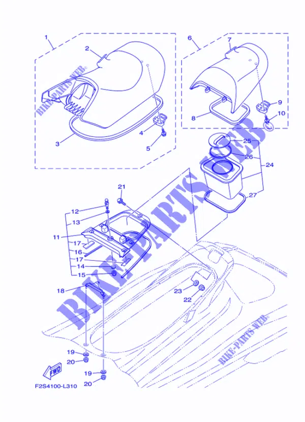Loquet de selle - Seat Lock Yamaha 1999-2025 référence F0D-63850-01-00, F2C-U3850-00-00, F1B-U3850-01-00, F1B-U3850-02-00 – Image 3