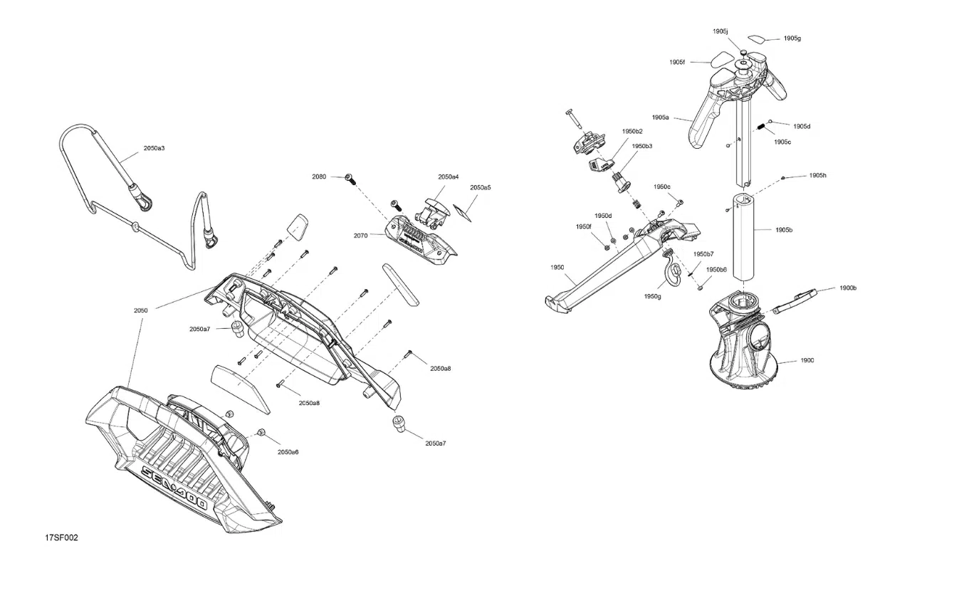 Mât de ski rétractable - Linq Retractable Ski Pylon Sea-Doo référence 295100717, 295100863, 295100909 – Image 4
