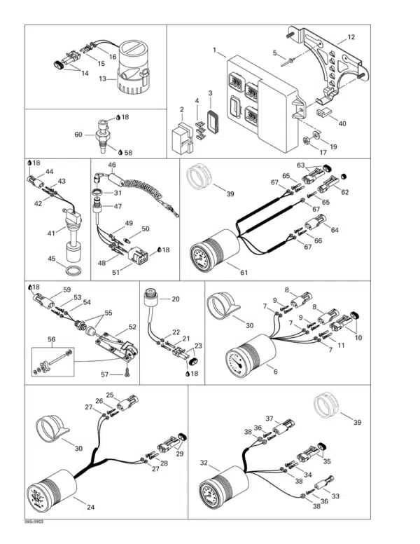 Module électronique - Electronic Module Ass'y Sea-Doo 951cc 1999-2002 référence 278001398, 278001499, 278001526, 278001718 – Image 3