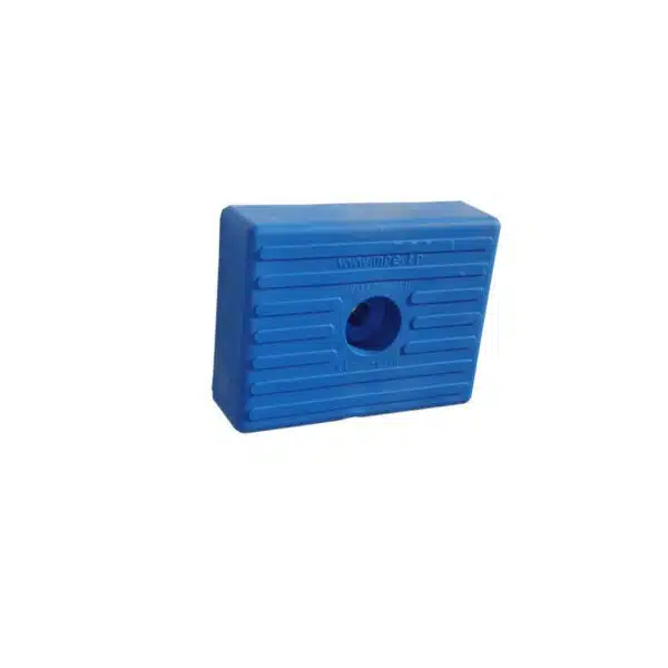 Patin moulé 120 x 100 mm - Bleu référence 5101
