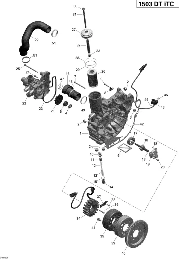 Stator - Stator Plate Ass'y Sea-Doo 1503-1630 cc 2006-2017 référence 420889721, 420889726 – Image 2
