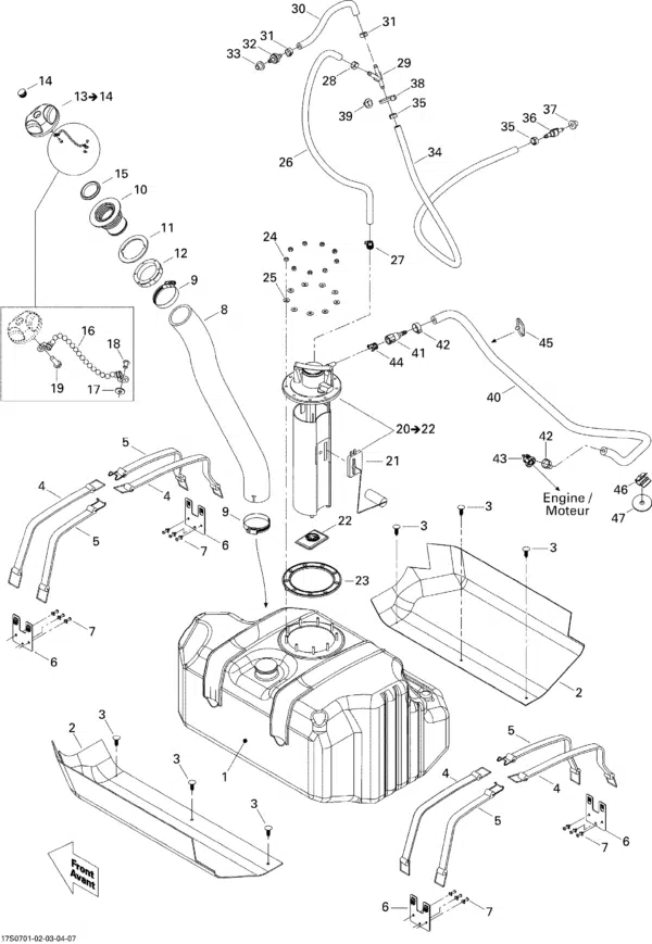 Pompe à essence - Fuel Pump Sea-Doo 2002-2007 référence 270600031, 270600041, 270600056, 270600087 – Image 2