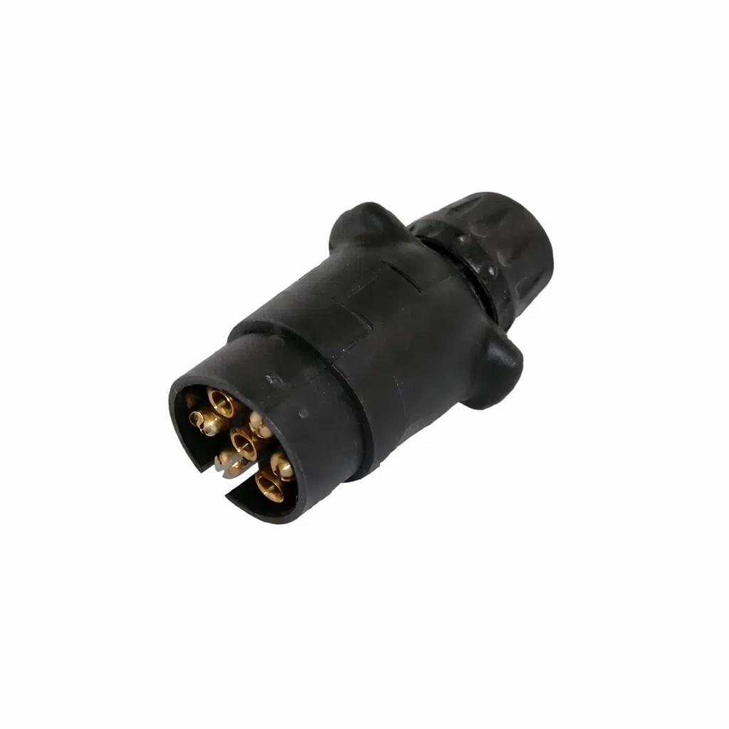 Prise plastique mâle - 7 broches 12V référence 6208
