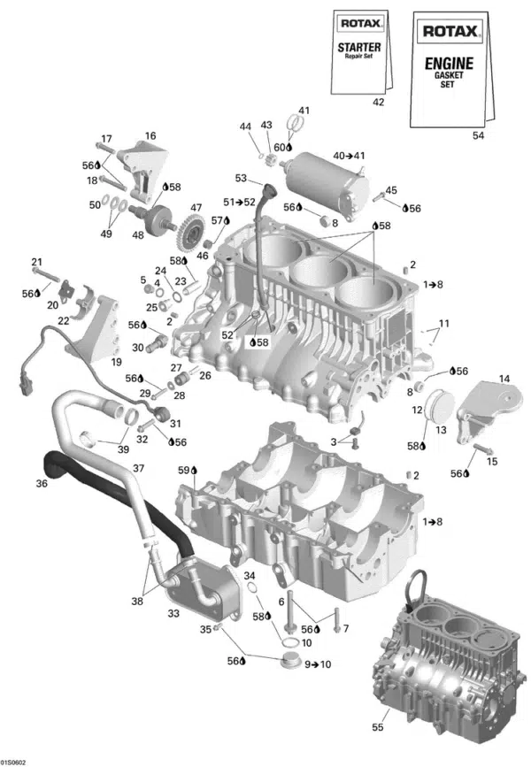 Radiateur d’huile - Oil Cooler Radiator Sea-Doo 2002-2006 référence 420888850 – Image 2