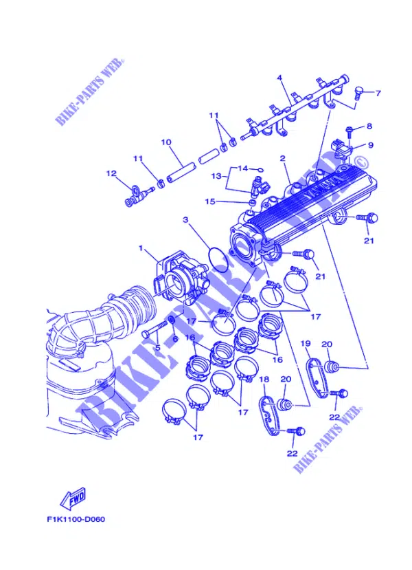 Rampe injection - Delivery Pipe Yamaha VX 2005-2011 référence 6D3-12880-00-00 – Image 2