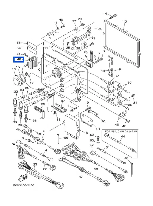 Régulateur - Rectifier Regulator Assy Yamaha 1200cc 1999-2005 référence 66V-81960-00-00 – Image 2