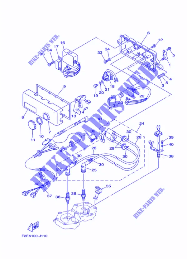 Relais de démarreur - Starter Relay Yamaha 2002-2020 référence 68N-81940-00-00, 68V-81940A-00-00 – Image 2