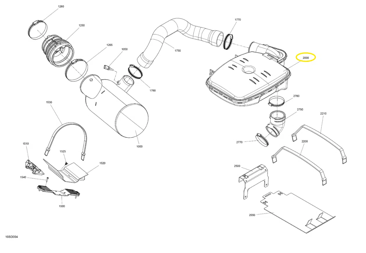Résonateur - Resonator Sea-Doo 900-1630cc 2016-2024 référence 274001514, 274001722 – Image 2