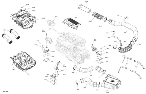 Sangle de réservoir à essence - Fuel Tank Strap Sea-Doo 2003-2025 référence 293850038, 293850114, 293850094 – Image 2