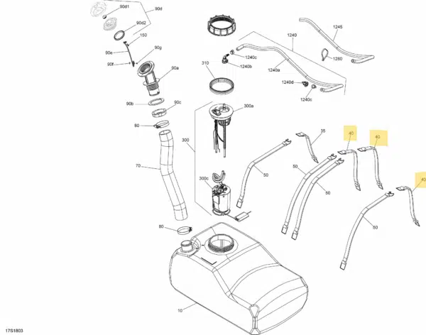Sangle de réservoir à essence - Strap Fuel Tank Sea-Doo 800-1630cc 2003-2023 référence 293850067, 293850111, 293850093 – Image 2